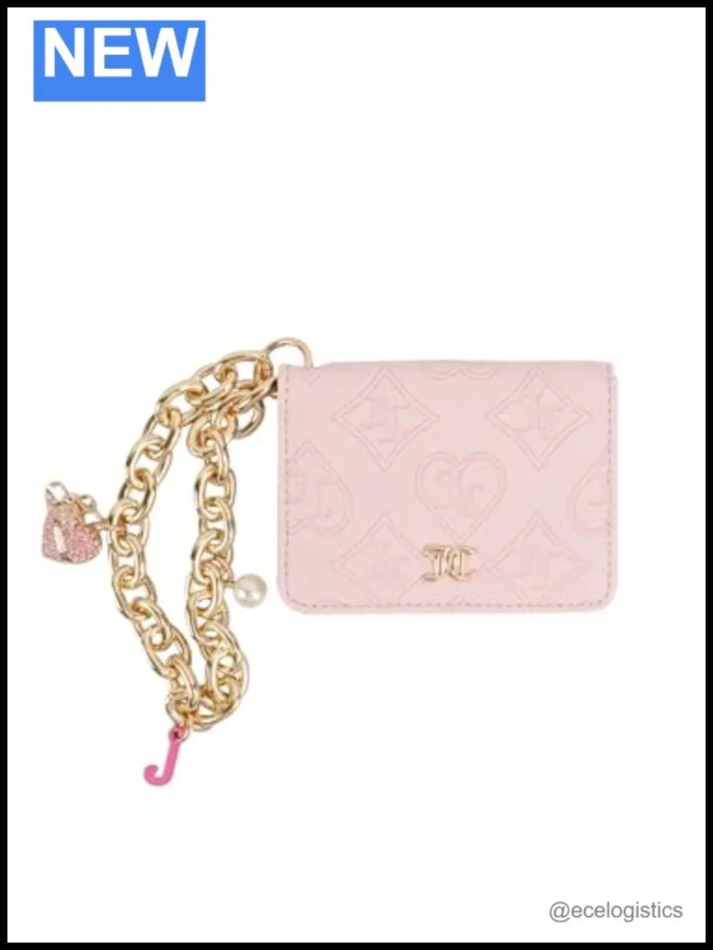PU Leather Card Case Wallet with Key Fob, Compact Tri-Fold
